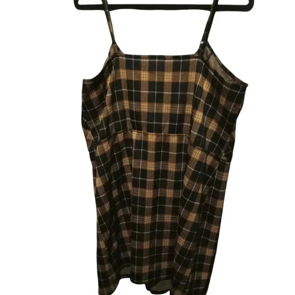 Plaid Black Orange Dress Mini 3XL 4/$15 - Picture 2 of 5